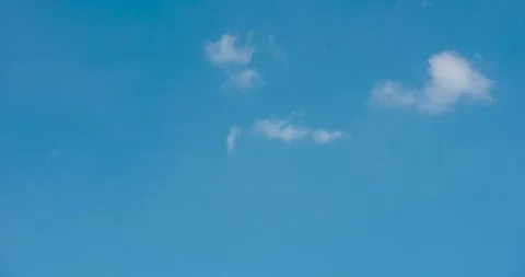 Timelapse Blue sky fluffy white clouds on summer season bright clear skyline Stock-Footage 246253885