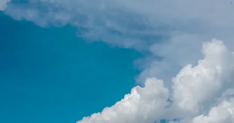 Timelapse Blue sky fluffy white clouds on summer season bright clear skyline Vídeos de archivo 246254893