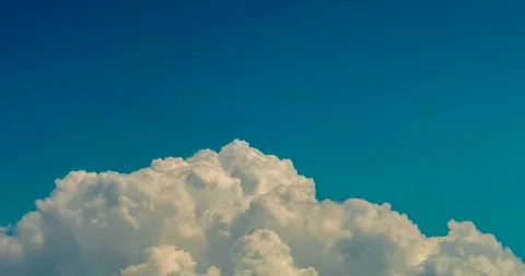 Timelapse Blue sky fluffy white clouds on summer season bright clear sky Video stock 248939367