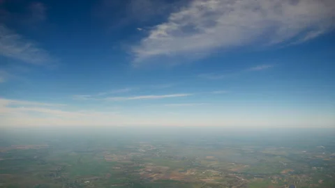 Timelapse Blue sky fluffy white clouds on summer season bright clear sky Vídeo Stock 248942298