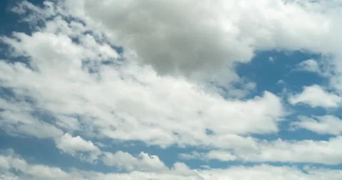 Timelapse Blue sky fluffy white clouds on summer season bright clear sky Stock Footage 269091545