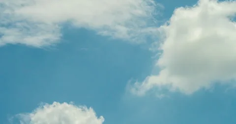 Timelapse Blue sky fluffy white clouds on summer season bright clear Stock Footage 276809855