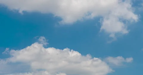 Timelapse Blue sky fluffy white clouds on summer season bright clear Stock Footage 276810361