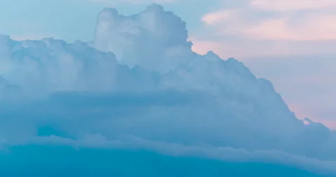 Timelapse Blue sky fluffy white clouds on summer season bright clear skyline Stock Footage 278570909