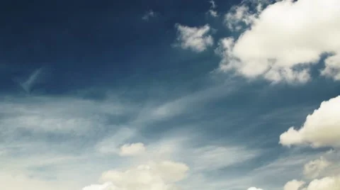 Timelapse - Blue Sky with moving Clouds 動画素材 39959541