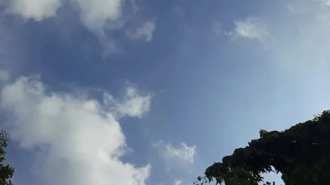 Timelapse of the blue sky view full of clouds Stock Footage 297530289