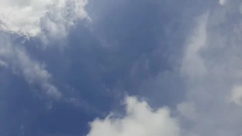 Timelapse of the blue sky view full of clouds Stock Footage 297530291