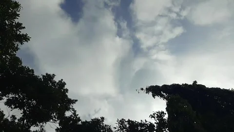 Timelapse of the blue sky view full of clouds Stock Footage 297530292