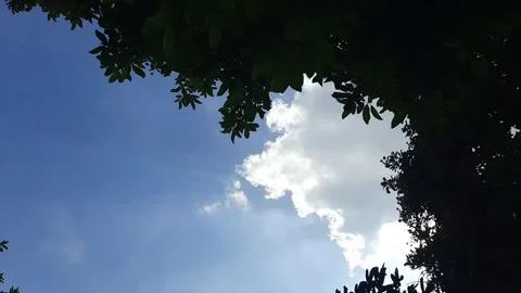 Timelapse of the blue sky view full of clouds Stock Footage 297530301