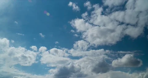 Timelapse of blue sky with white clouds Stock Footage 153526827