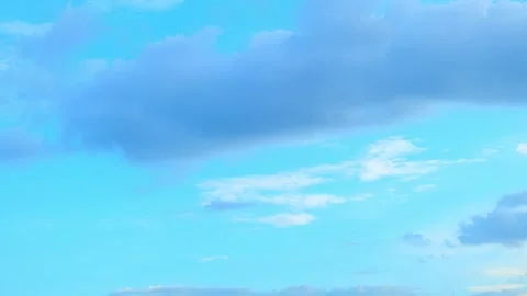 Timelapse of the blue sky with white clouds, Time-lapse footage. Stock Footage 249730043