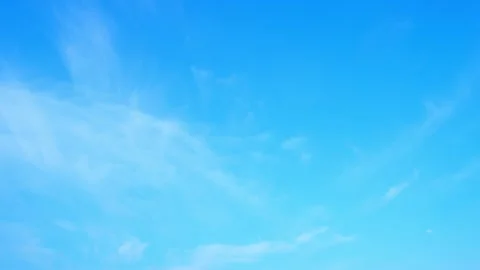 Timelapse of the blue sky with white clouds, Time-lapse footage. Stock Footage 249730084