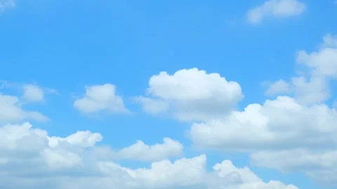 Timelapse of the blue sky with white clouds, Time-lapse footage. Stock Footage 249730157