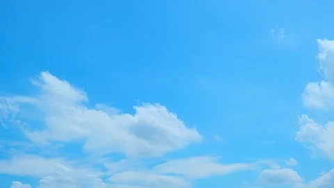 Timelapse of the blue sky with white clouds, Time-lapse footage. Stock Footage 249730205