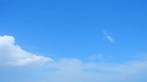 Timelapse of the blue sky with white clouds, Time-lapse footage. Stock Footage 249730209