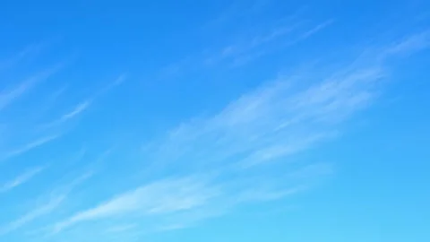 Timelapse of the blue sky with white clouds, Time-lapse footage. Video stock 249730290