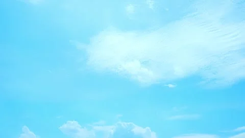 Timelapse of the blue sky with white clouds, Time-lapse footage. Stock Footage 249730405
