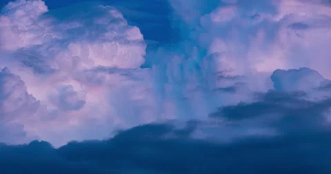 Timelapse of Blue sky with white clouds from day to night. Stock Footage 287850796