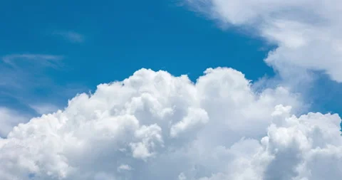 Timelapse of Blue sky with white clouds. Stock Footage 287851277