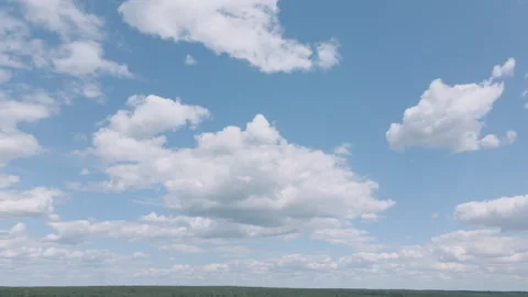 Timelapse of blue sky with white clouds Stock Footage 316292321