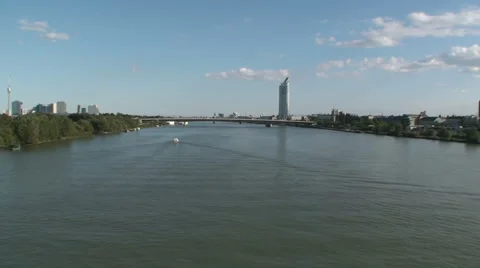 Timelapse Boat on Danube Stock-Footage 1066737