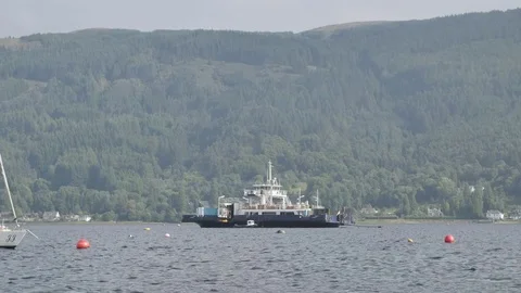 Timelapse - Boat In Loch Stock Footage 81311048