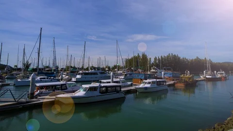 Timelapse Of Boat At Marina. Stock Footage 104503412