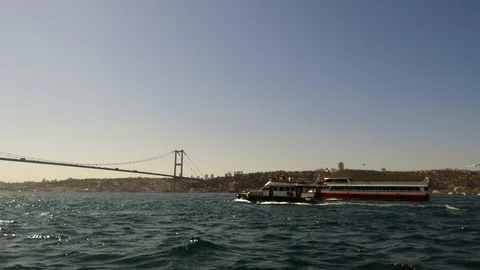 Timelapse of Bosphorus Bridge Stock Footage 95542276