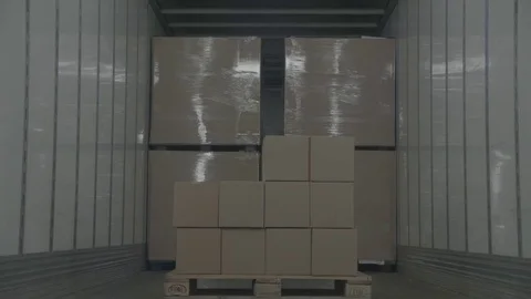 Timelapse of Boxes Stacking Video stock 84520855