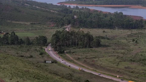 Timelapse from a BR-040 a long road that connects the cities of belo horizonte t Vídeos de archivo 234722772