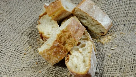 Timelapse of a bread basket Stock Footage 73928036