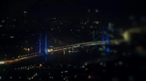 Timelapse bridge at night. Stock Footage 3141445