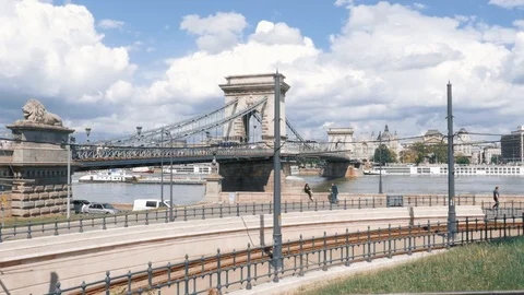 Timelapse Bridge Szechenyi 库存影片 114418714