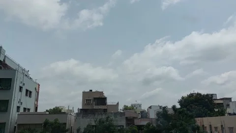Timelapse of bright and cloudy sky in morning Stock Footage 220517342