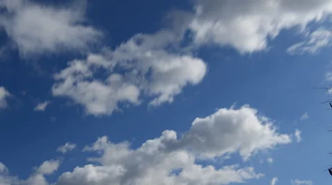 Timelapse of Bright Clouds That Fly Away Stock Footage 44415473