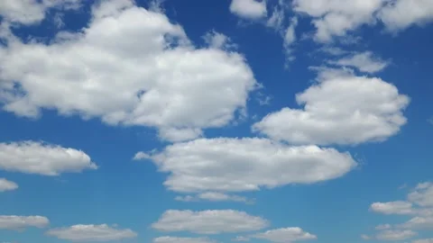 Timelapse of a bright sky during the day, beautiful clouds as a background Stock Footage 138759300