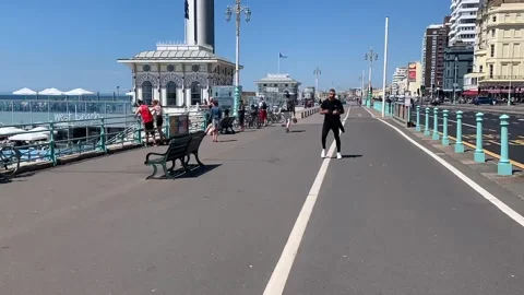 Timelapse brighton beach Stock Footage 155522953