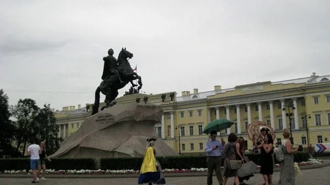 Timelapse of the Bronze Horseman Video stock 108665254