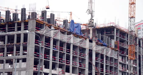 Timelapse Builders Are Building Monolithic House Stock Footage 61259195