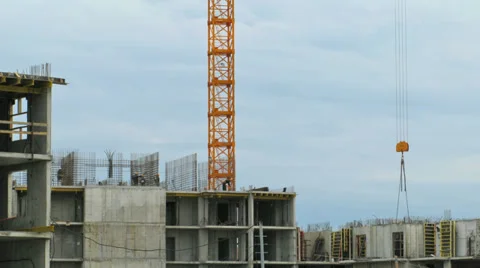 Timelapse: Builders erecting monolithic structure Stock Footage 34993393