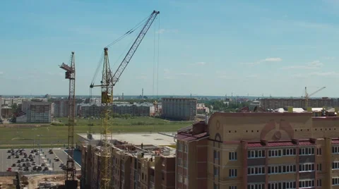Timelapse building, cranes 1 Stock Footage 50356061