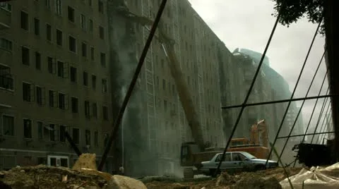 Timelapse building demolishing 스톡 동영상 11538215