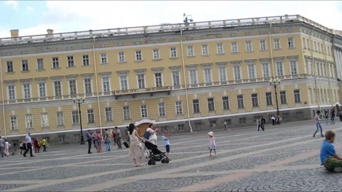 Timelapse of the Building of the General Staff Stock Footage 108665421