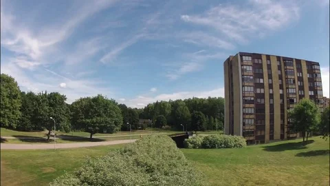 Timelapse of building on the hill Stock Footage 79309932