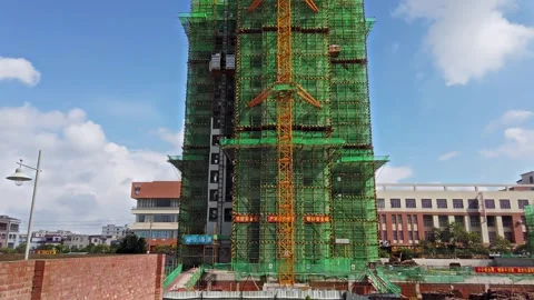 Timelapse of a building under construction Stock Footage 309931106