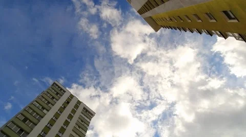 Timelapse. Buildings against sky Stock Footage 54150467