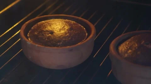 Timelapse bun baking in electric oven close up Pastry production process Stock Footage 272449228