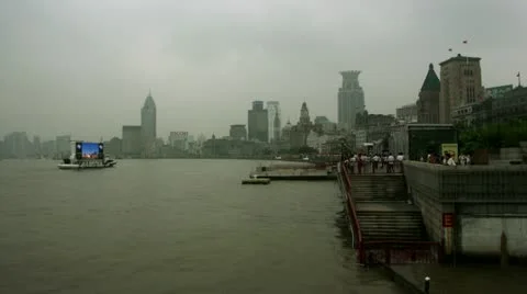 Timelapse The Bund docks Vídeo Stock 11592146