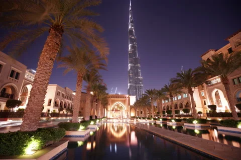 Timelapse  Burj Khalifa Dubai Video stock 64266067