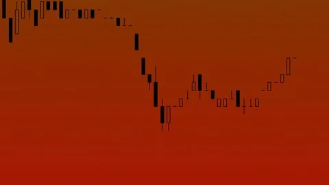 Timelapse business graph. Candlestick chart on color background. Stock Footage 83399050